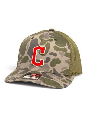 Cleveland Guardians Diamond C 3D Snapback Trucker Hat- Marsh Duck Camo/ Loden